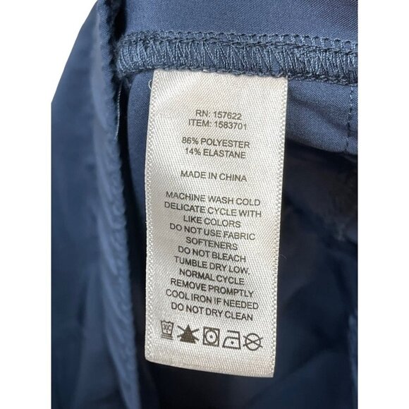 Eddie Bauer Departure Ankle Pants Dusty Indigo Blue Stretchy Pull Size XL - Picture 5 of 6